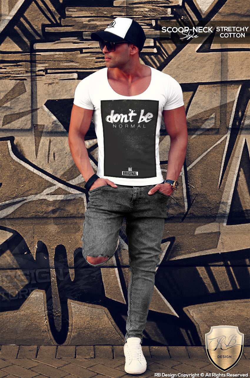 dont be normal scoop neck t shirt