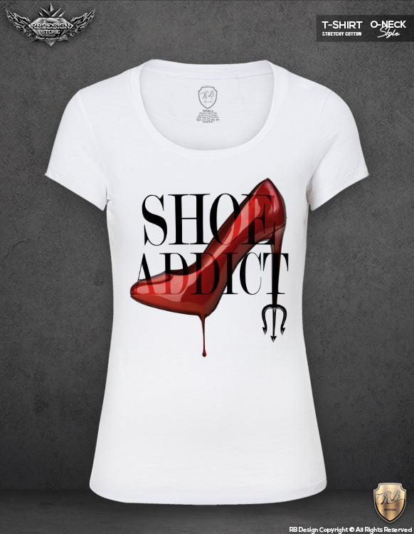 Shoe Addict Womens T-shirt Funny Slogan Ladies Top RB Design WD179 – RB  Design Store