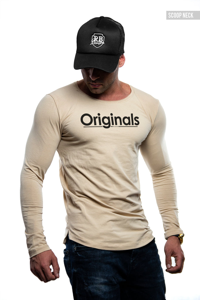 Street Style Urban Fashion Tee / Muscle Fit Men's Long Sleeve T-shirts ...