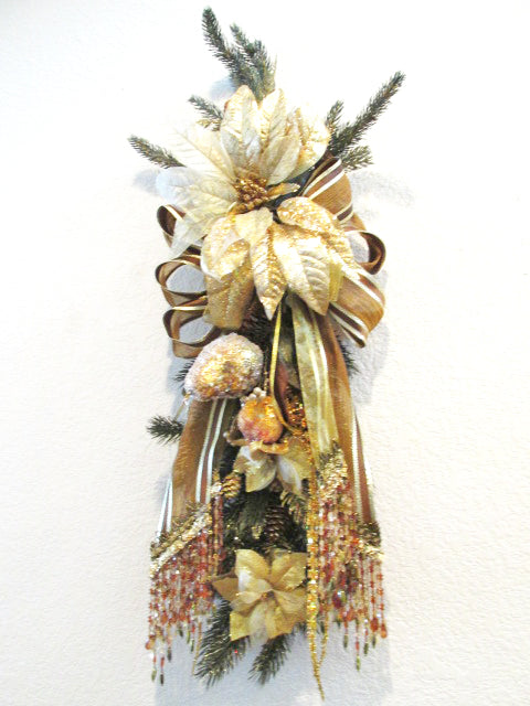 victorian beaded christmas tree ornament