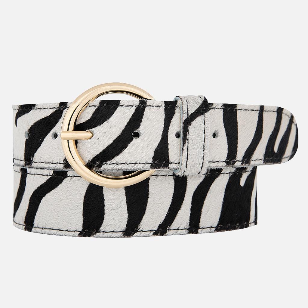 Image of 40039 Nala – Women's Animal Print Belt | Round Buckle | Fashion Cowhide