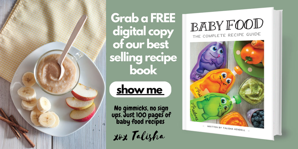 Baby food Recipe Book by Little Mashies, Apple, Banana & Cinnamon Puree