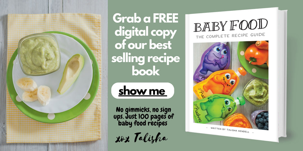 Baby food Recipe Book by Little Mashies, Avocado & Banana Puree