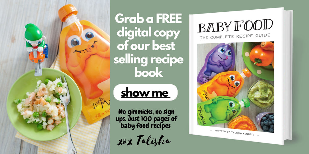 Baby food Recipe Book by Little Mashies, Cheesy Salmon, Potato & Pea