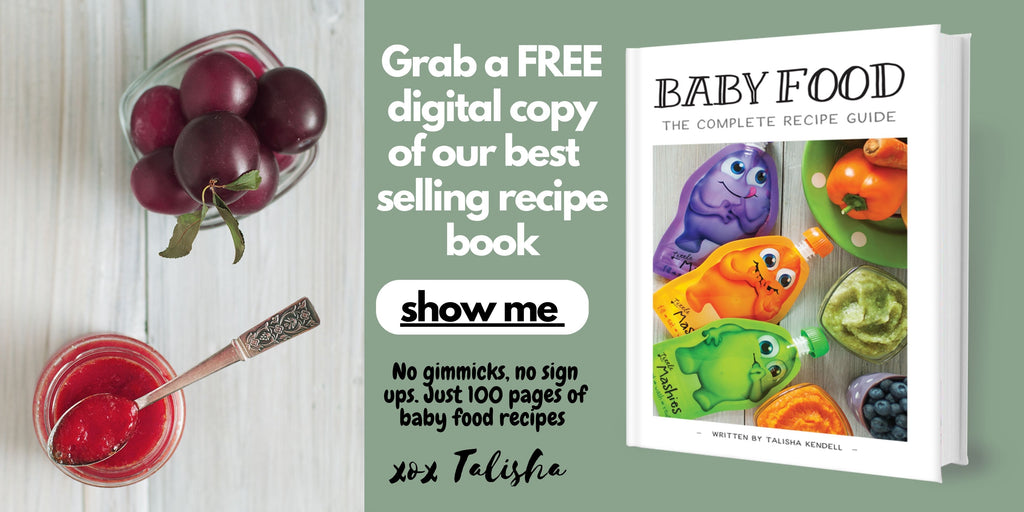 Baby food Recipe Book by Little Mashies, Plum Puree