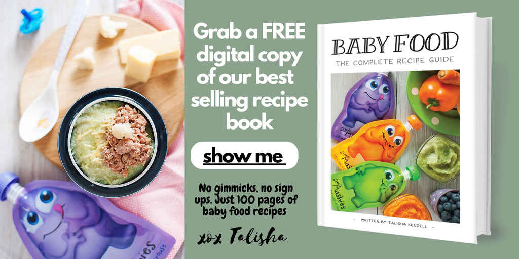 Baby food Recipe Book by Little Mashies, Tuna & Cauli Mash