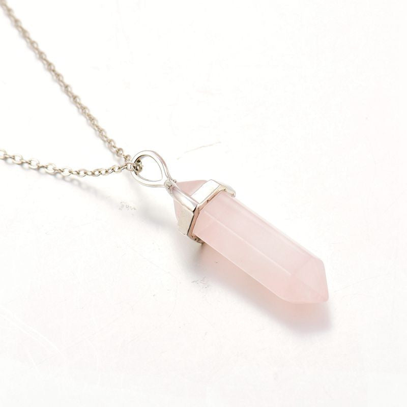 rose quartz necklace