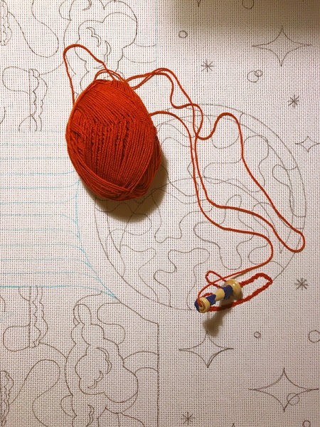 Punch Needle Artwork in Progress by Monica Laudiano