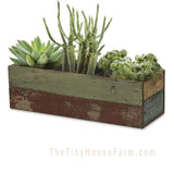 Wood Succulent Planter | Wood Planter Box, Reclaimed Wood