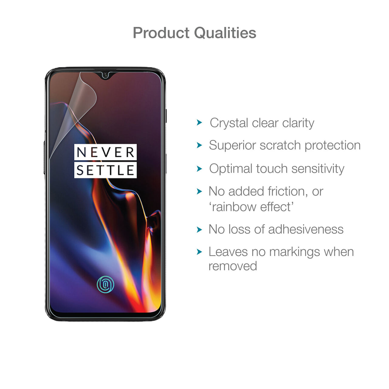 OnePlus 6T Screen Protector (Ultra-Tough, Glass-Free)