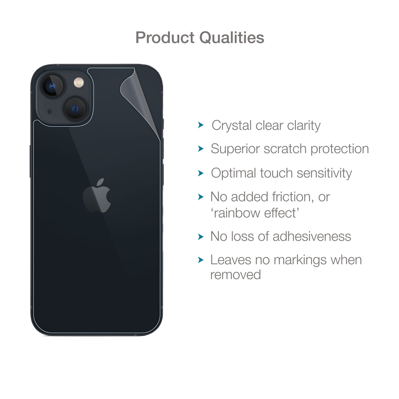 iPhone 13 Back Protector Film (Matte, Clear)