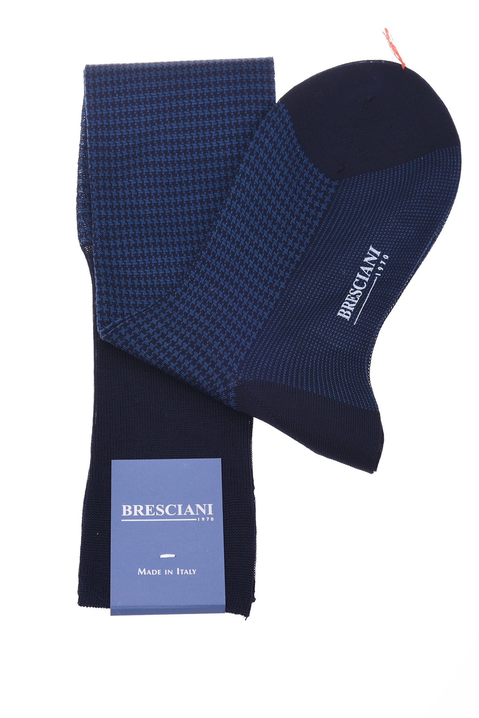 Bresciani Socks in Herringbone Cotton Knee Length | WJ & Co.