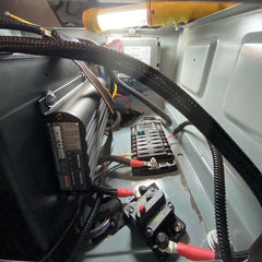 Sprinter Van Electrical Build with wiring for Solar Panels Redarc BCDC to power 12V fridge and lighting