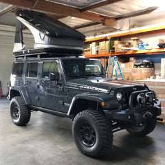 Jeep JKU with a James Baroud Space Rooftop tent installed in California