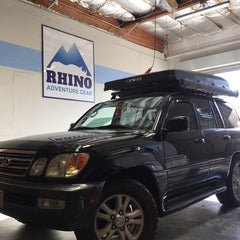 Lexus GX470 with iKamper Skycamp Roof Top Tent installed on Front Runner Roof Rack in California