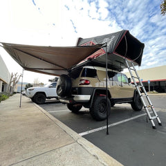 Toyota FJ Cruiser with iKamper Skycamp Roof Top Tent and Batwing 270 awning installed