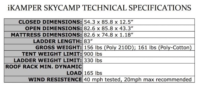 Ikamper Skycamp 2 0 Roof Top Tent 4 Person Rtt Rhino Adventure Gear Llc