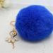 Keychain Rabbit Fur Dancing Angel Rhinestone Ball Bag Plush Car Key Ring Charm Car Key Pendant gift 