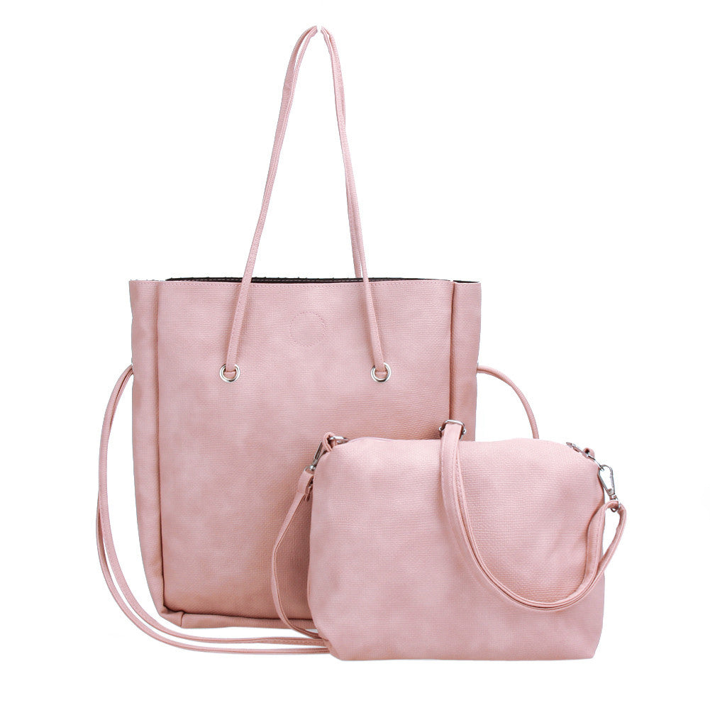 2Pcs New Fashion Women Leather Handbag Crossbody Bag Tote Large 