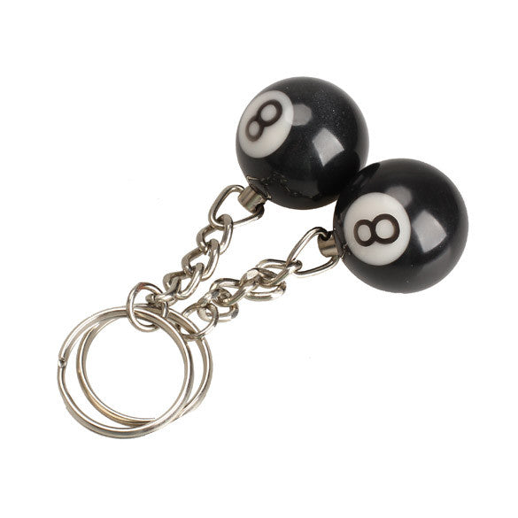 2pcs Billiard Pool Keychain Snooker Table Ball Key Ring Gift Lucky NO8  SN9