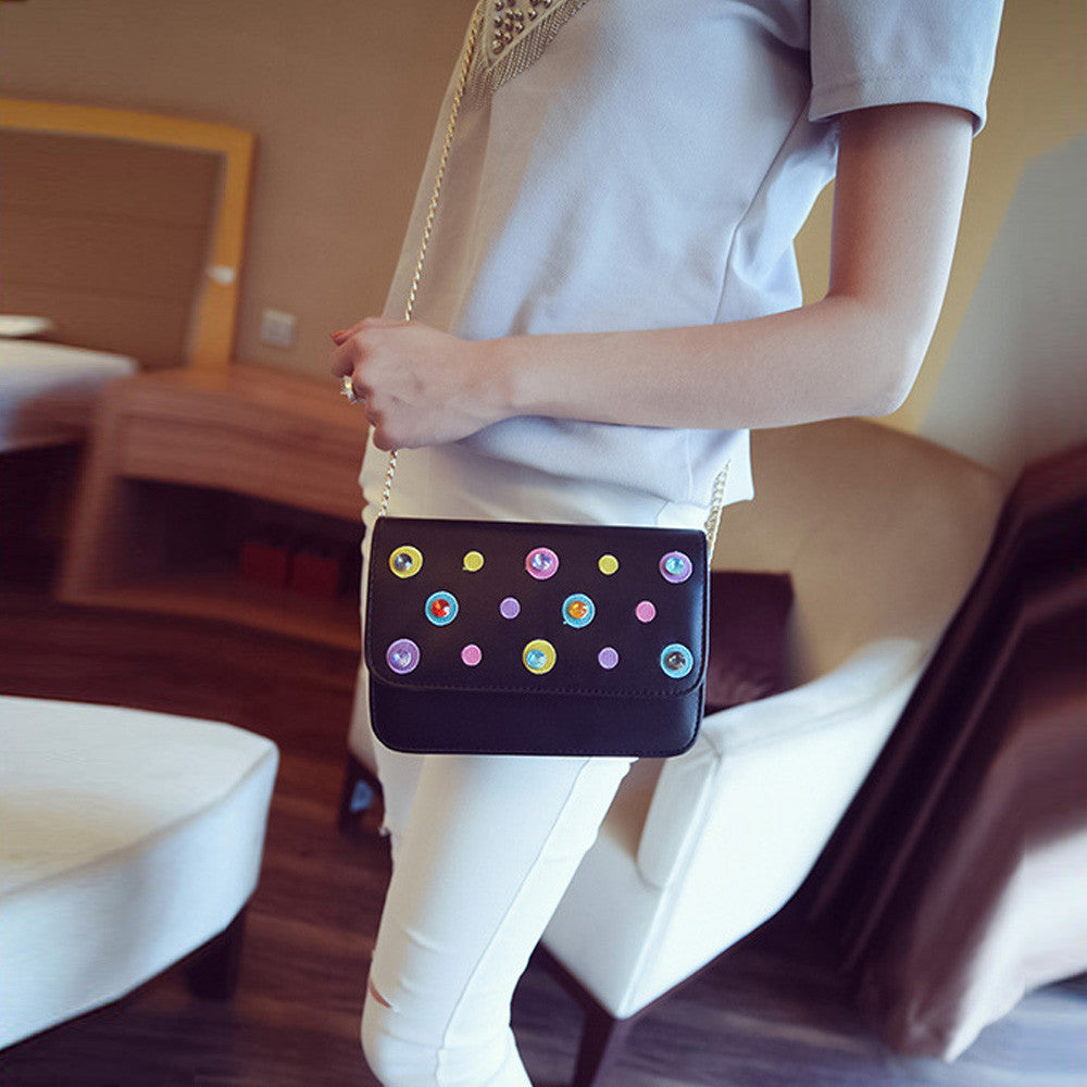 Casual Women Bags Chain Leather Messenger Bag Hbag Purse Sling Crossbody Shoulder ladies bolsa femin