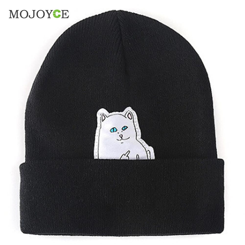 Fashion Women Cap Knitted Cat Hat Hip Hop Skullies Beanies Men Street Cap Unisex Cap Gorro Hat