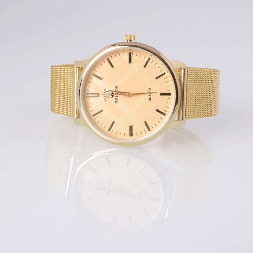 Fashion Women's Fashion Golden Belt Watch Quartz Wrist Watches &