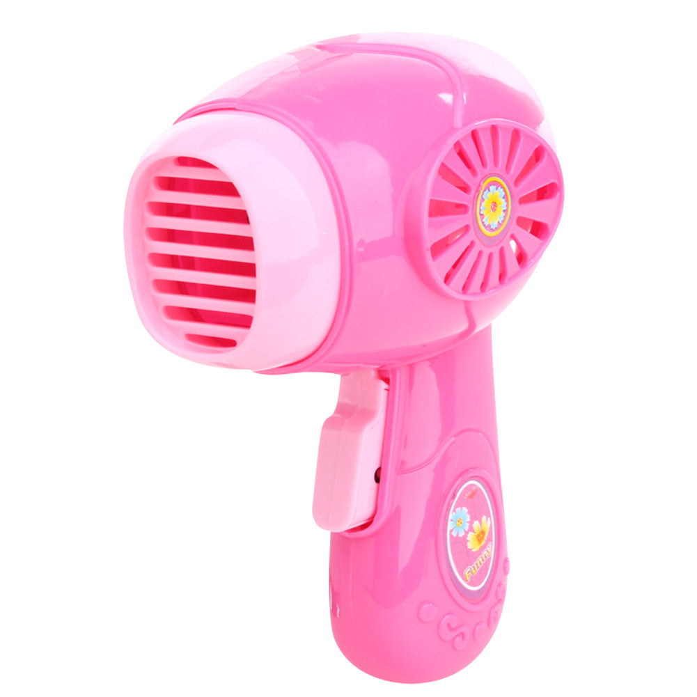 Kids Pretend Play Toy Mini Electric Hair Dryer Kids Children Simulation Play House Toy for Girl Pink