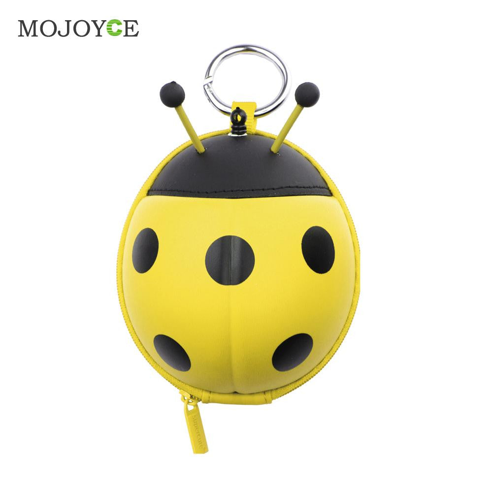 Lovely Cartoon Wallet Coin Bag Card Organizer Keys Holder Pouc (Ladybug)