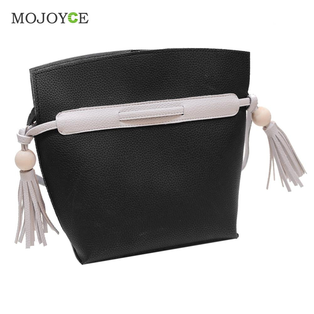 Luxury Handbags Women Bags Designer Bucket Women Leather Handbag Embossed Strips Tassel Shoulder Cro