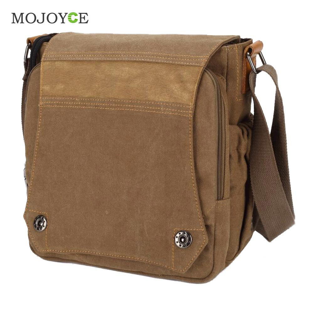 Men Fashion Canvas Bag Handbag Tote Shoulder Bag Khaki Shoulder Crossbody Bag Large Capacity Totes f