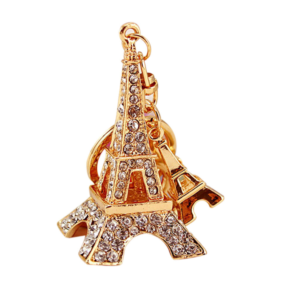 Paris Eiffel Tower Keychains Car Key Chain Ring Fashion Keyring Gift Metal Key Ring Pendant  SN9