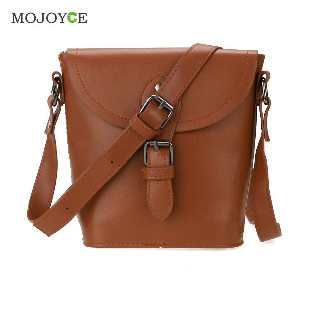 Retro Women Leather Handbag PU Mini Shoulder Crossbody Women Messenger Bags Bucket Bag Classic bolsa