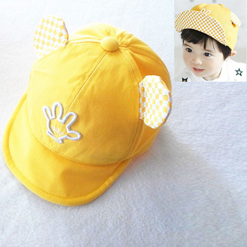 Baby Sun Hats St Brim Baseball Beret Cute Baby Cap Mice Ears Bonnet Cotton Baby Outdoor Caps Boy Gir