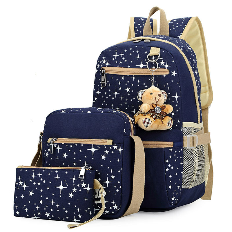 Women Canvas Backpack Shoulder School Bag for Teenager Girl Mochila Satchel Rucksack Lad Bags Women 