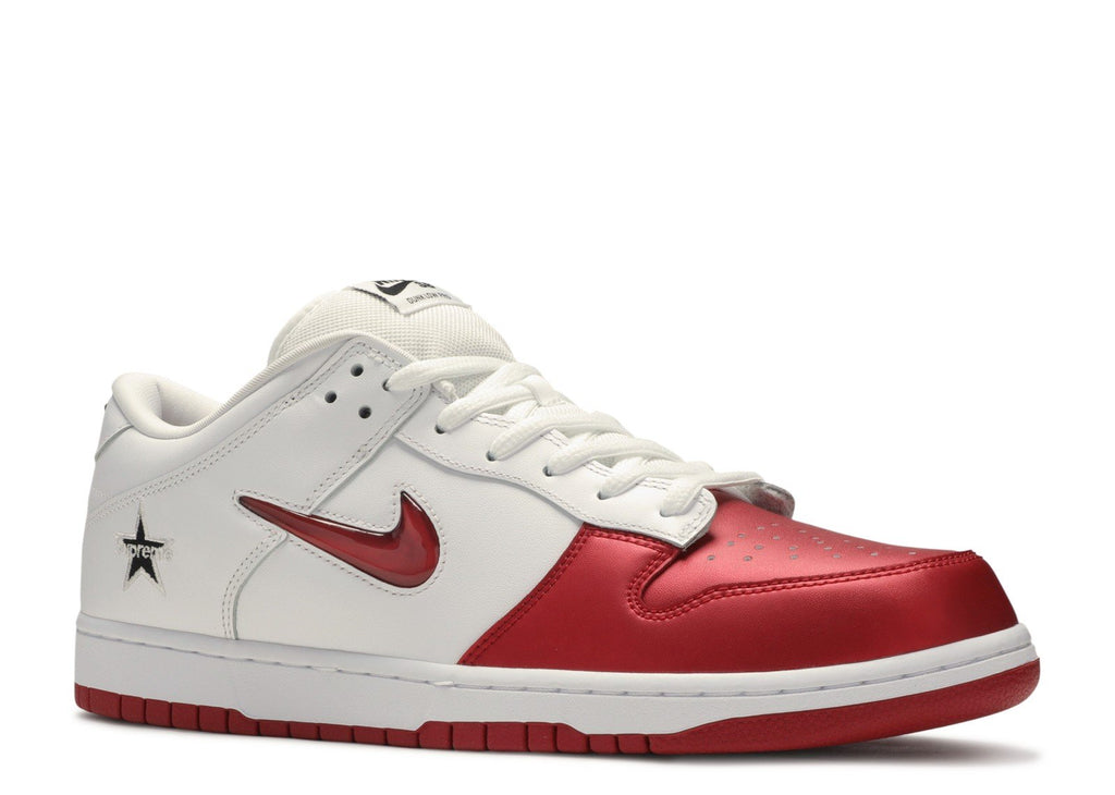 nike dunk red white