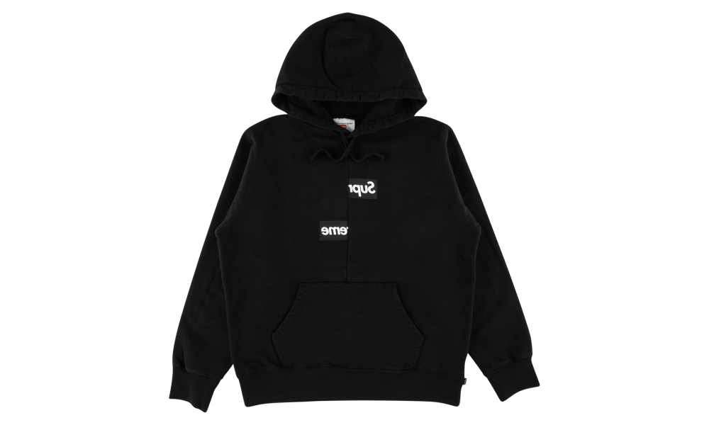 Download SUPREME X CDG SPLIT BOX LOGO HOODIE ''BLACK'' - GetEmKicks