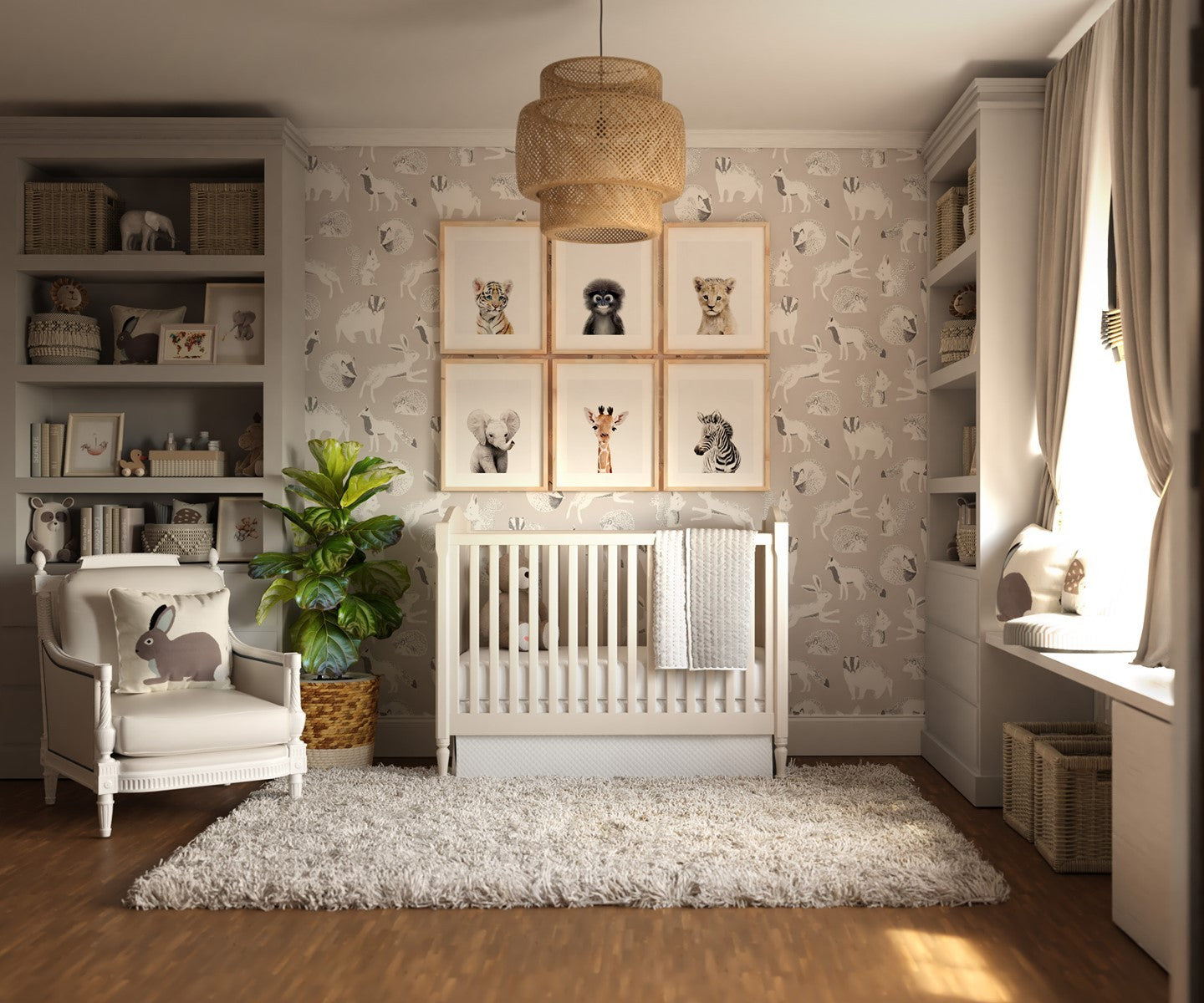 Nursery with animal prints