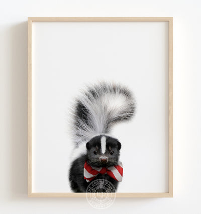 Baby Skunk with Bow Tie Print