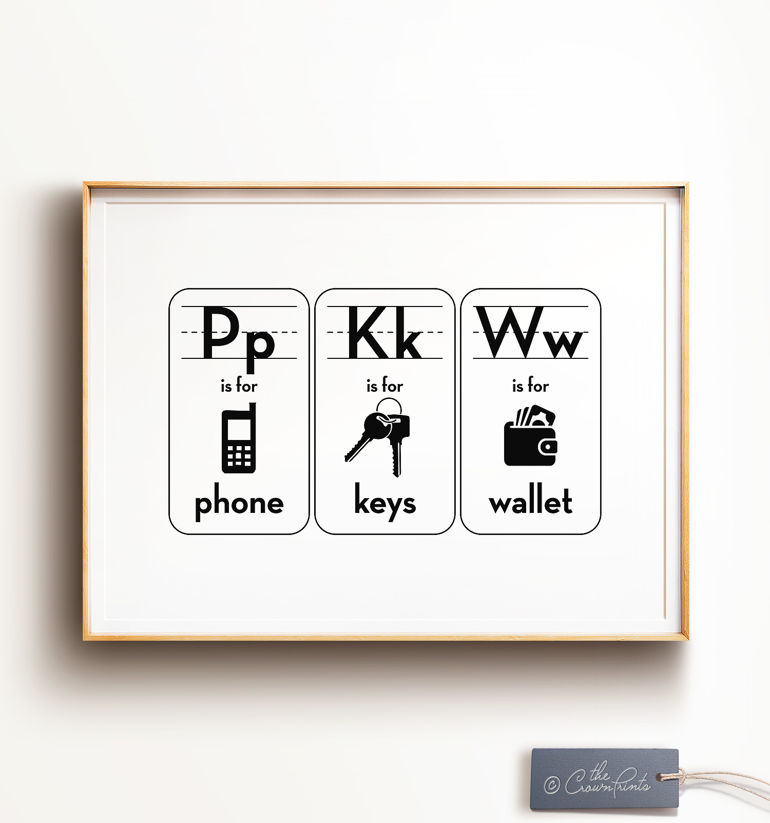 PKW - Phone Keys Wallet Printable Art - The Crown Prints