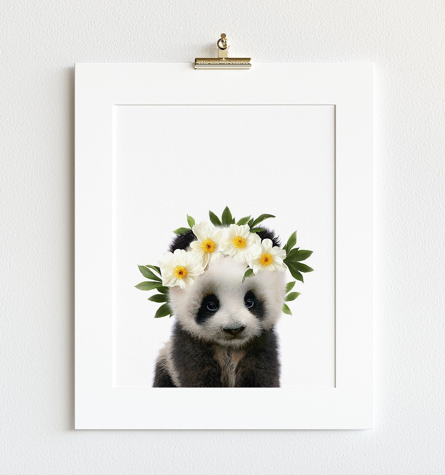 Baby Panda No 2 With Flower Crown Print The Crown Prints
