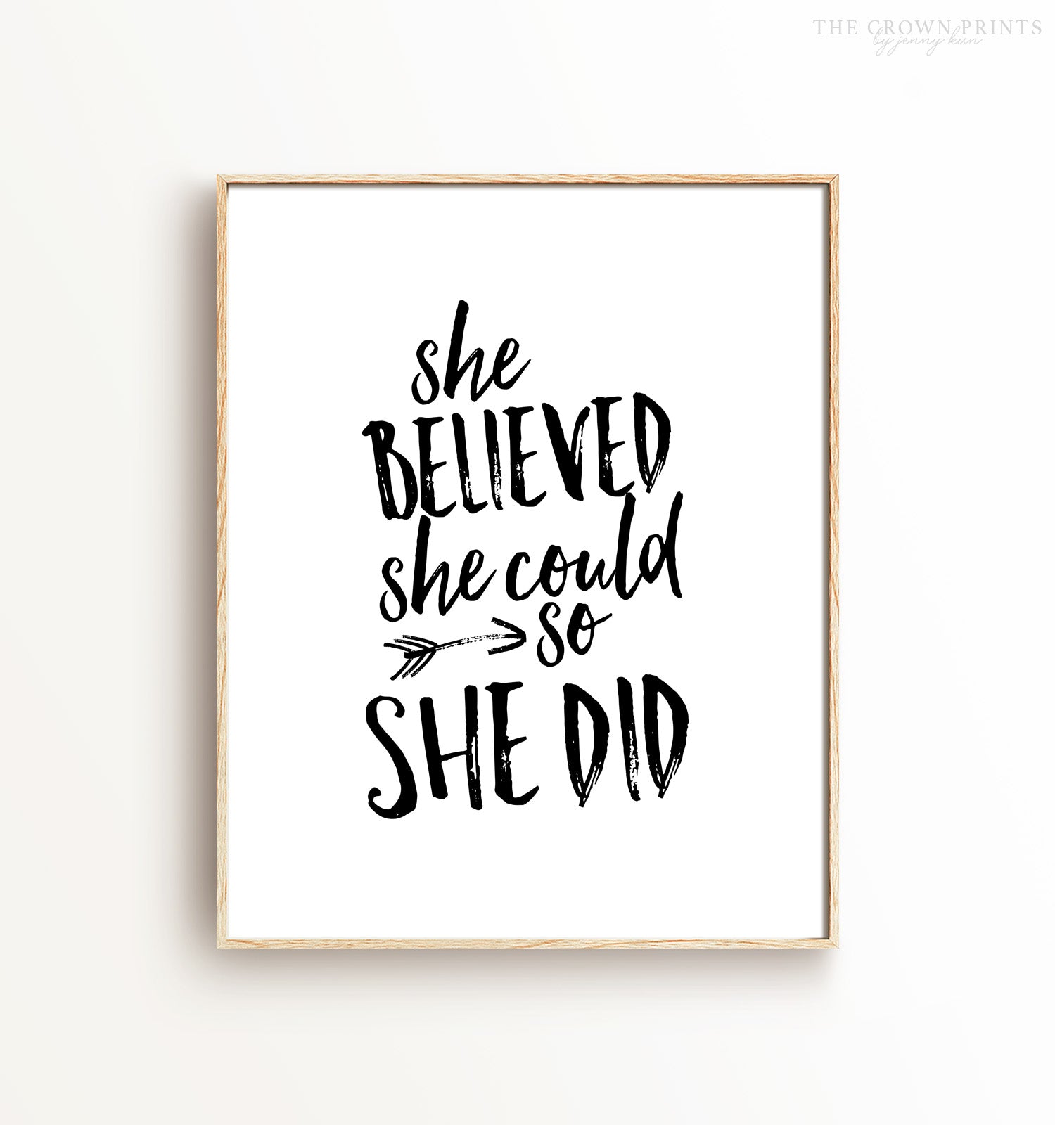 Nieuw She Believed She Could So She Did Print - The Crown Prints AP-47