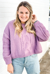 Azalea Crop Sweater - Lavender - Tucker Brown