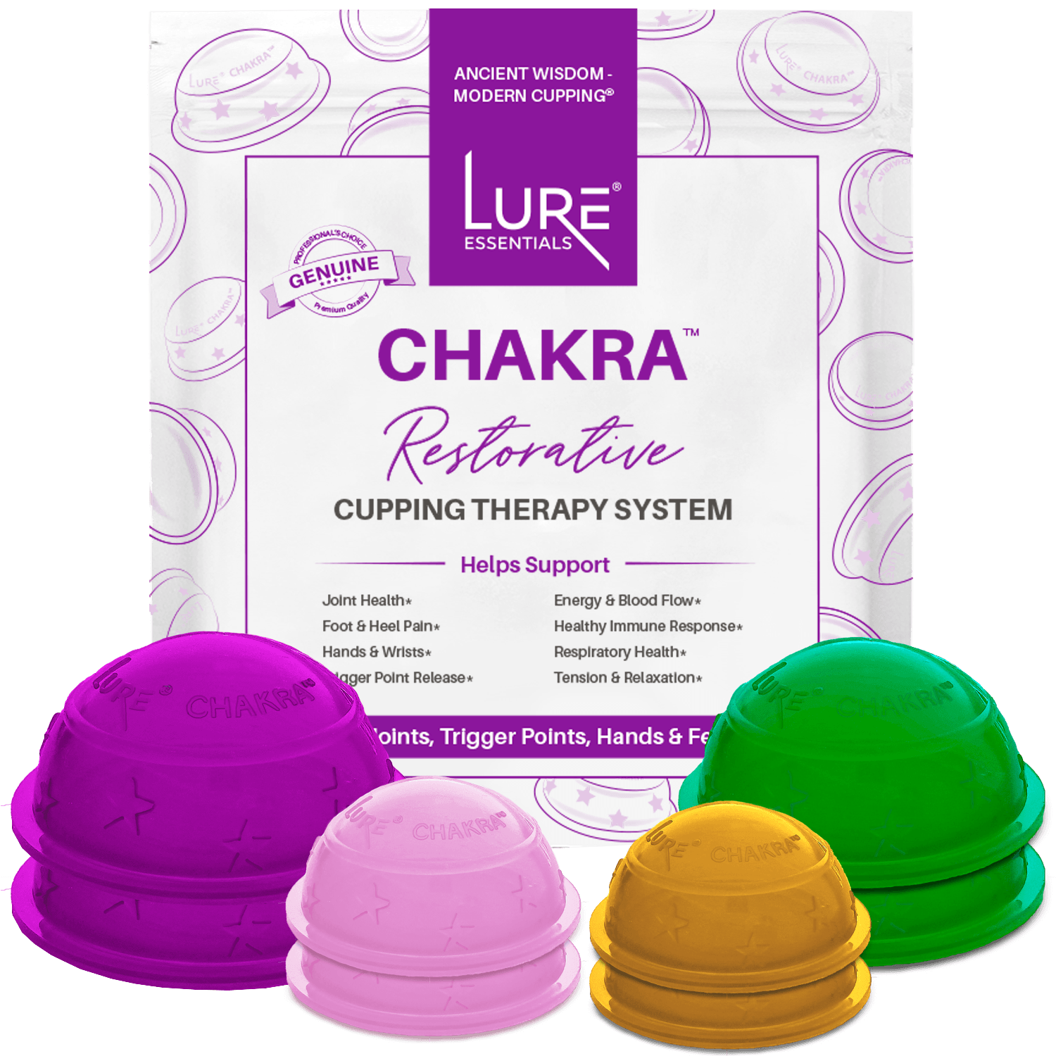 Image of Chakra Cupping Set, 4 Cups