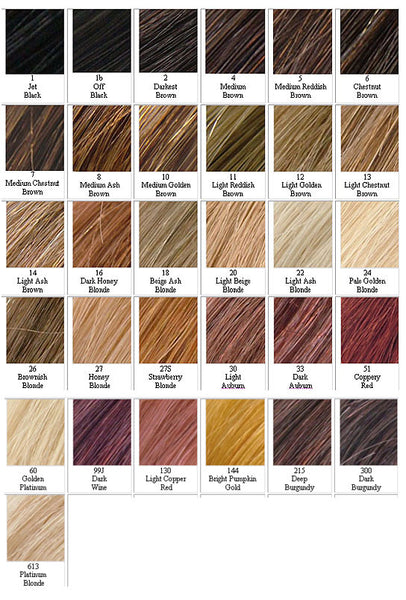 Hair Colour Chart – A-List Lace Hair