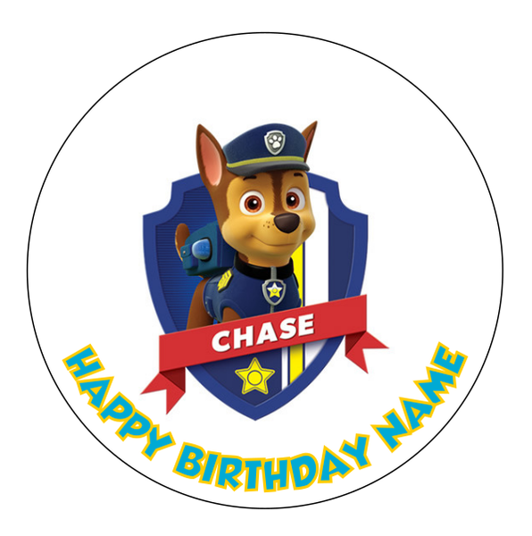 Paw Patrol Chase Edible Cake Topper VIParty