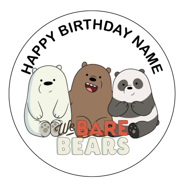 We Bare Bears Edible Cake Topper – VIParty