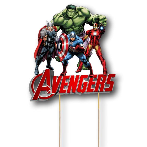 Avengers Card Cake Topper - VIParty