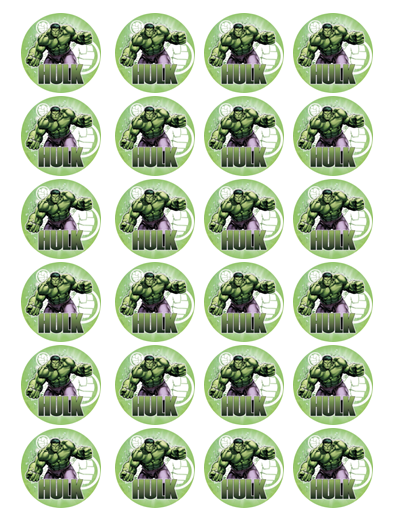 Hulk Edible Cupcake Toppers – VIParty