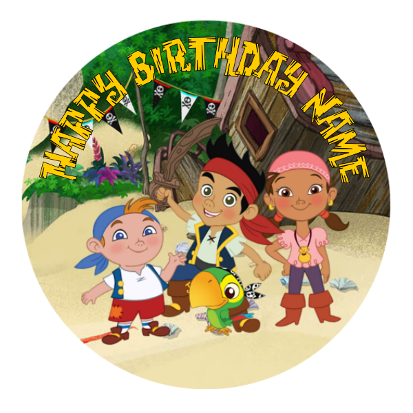 Jake And The Neverland Pirates Edible Cake Topper – VIParty